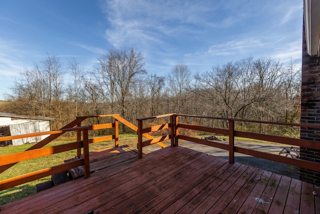 view of wooden deck