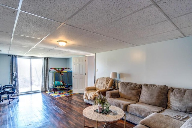 living room featuring hardwood / wood-style floors