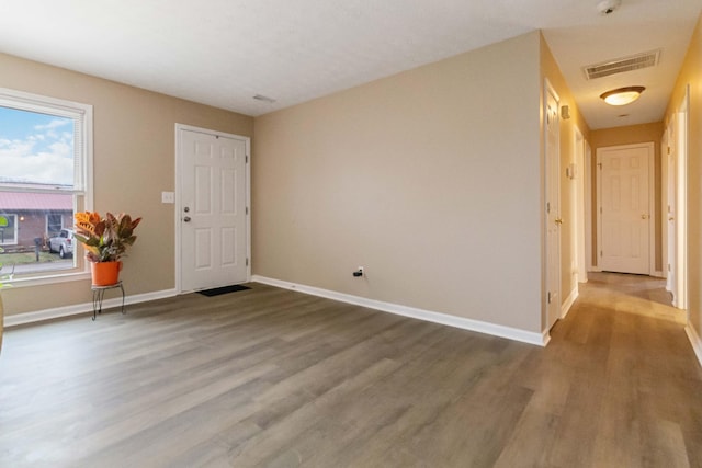 entrance foyer with hardwood / wood-style flooring