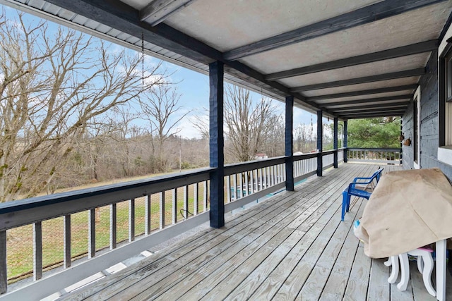 view of wooden terrace