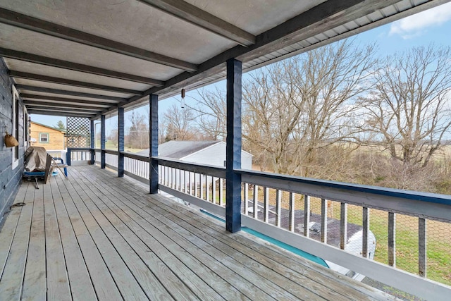 view of wooden terrace