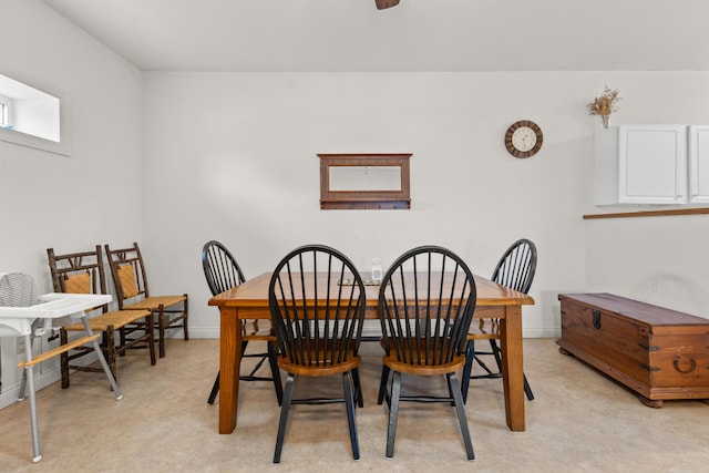 view of dining room