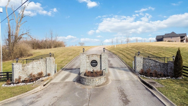 view of street featuring a rural view