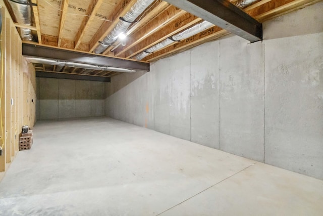 view of basement