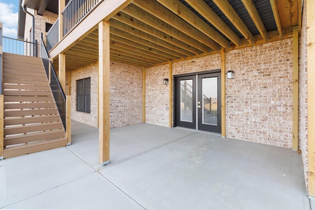 view of patio with french doors