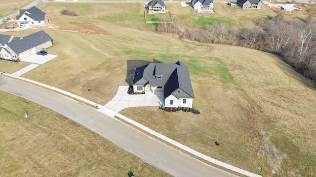 bird's eye view with a rural view