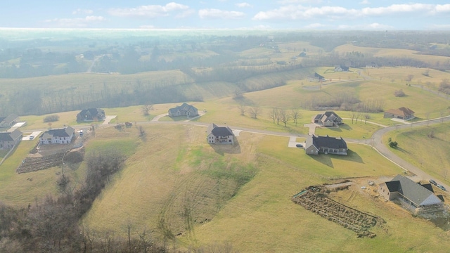 drone / aerial view featuring a rural view