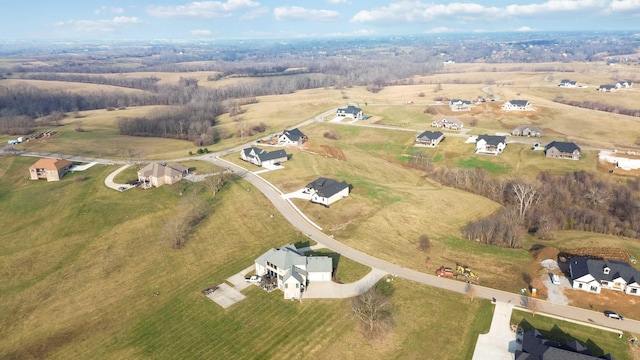 aerial view featuring a rural view