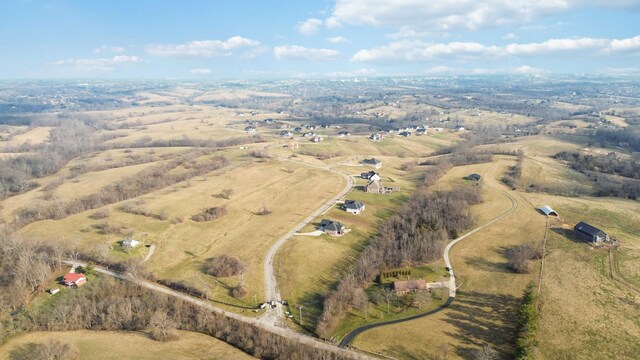 bird's eye view featuring a rural view