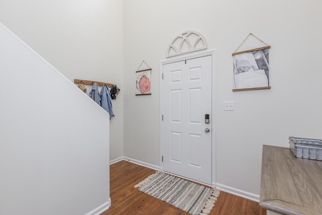 entryway featuring hardwood / wood-style floors