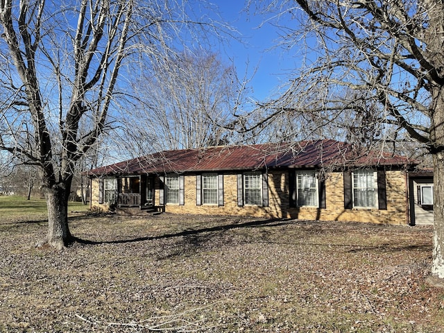 view of single story home