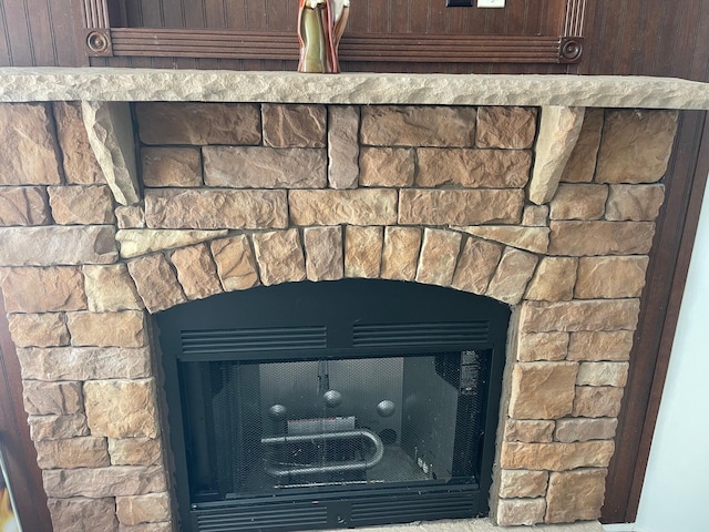 details with a fireplace