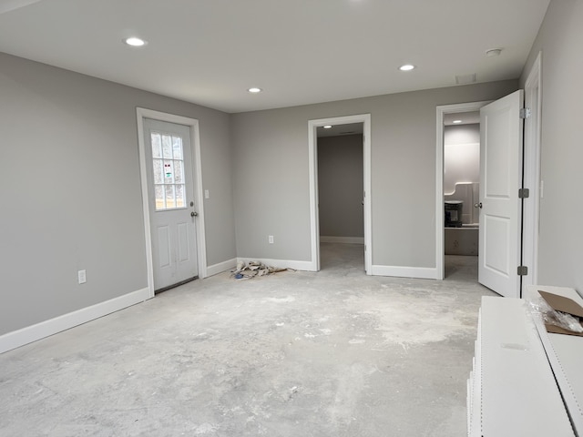 interior space with ensuite bath and a spacious closet