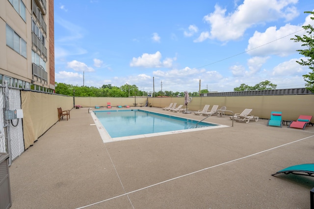 view of pool with a patio