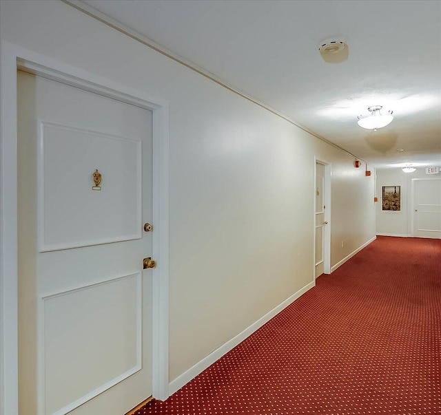 hall featuring carpet