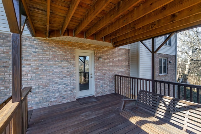 view of wooden deck