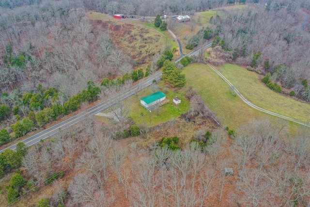 drone / aerial view featuring a rural view