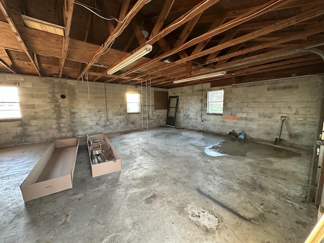 view of basement