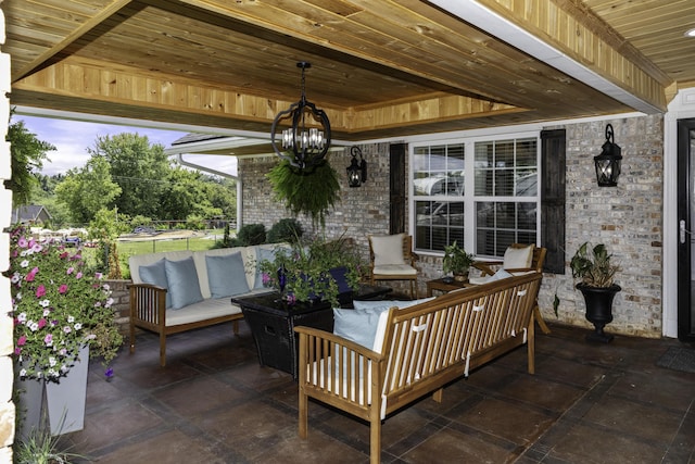 view of patio / terrace featuring an outdoor hangout area