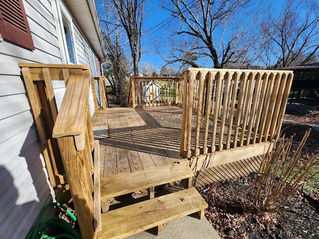 view of wooden terrace