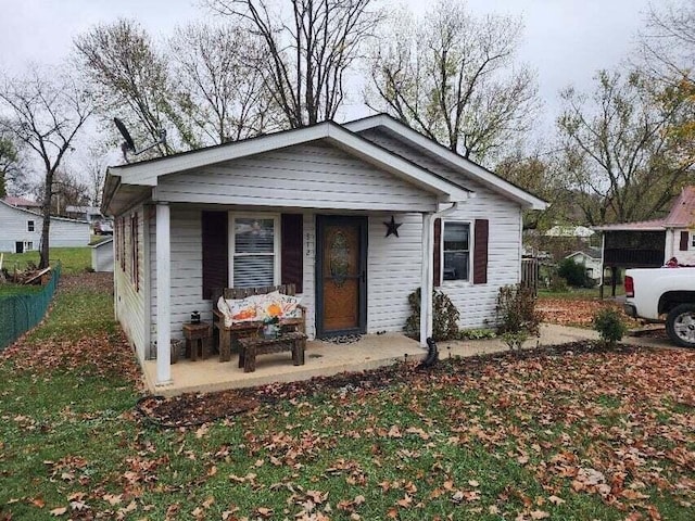 bungalow-style house with a porch