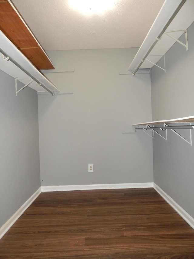 spacious closet with wood finished floors