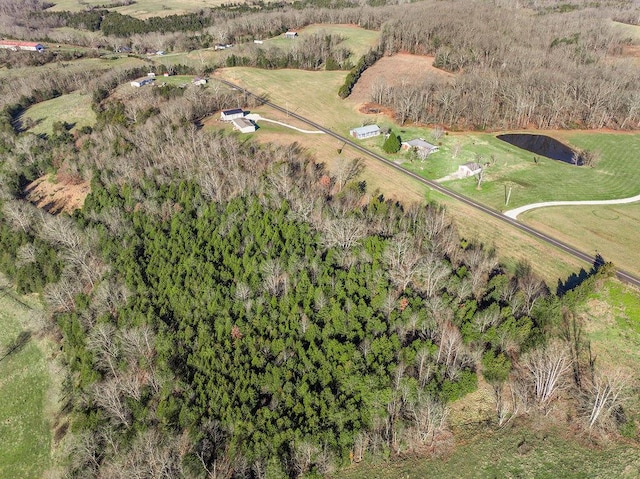 bird's eye view featuring a rural view