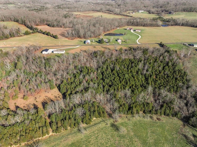 aerial view featuring a rural view