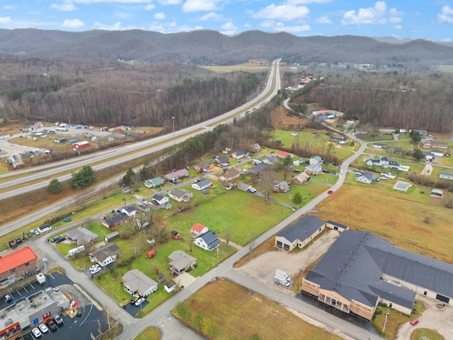 bird's eye view featuring a mountain view