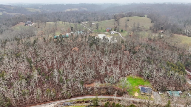 aerial view with a rural view