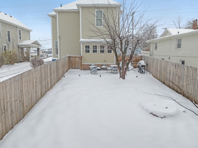 view of snowy yard