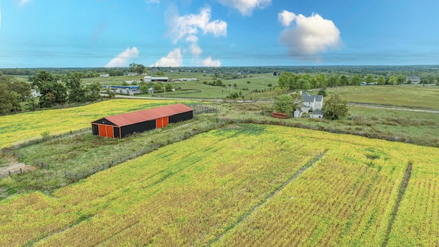 drone / aerial view with a rural view