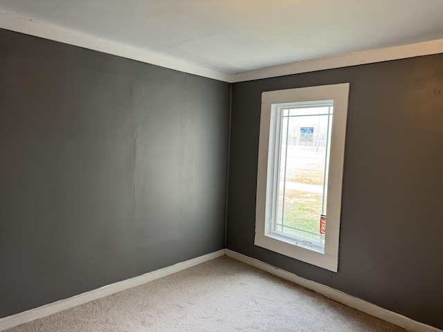 view of carpeted spare room