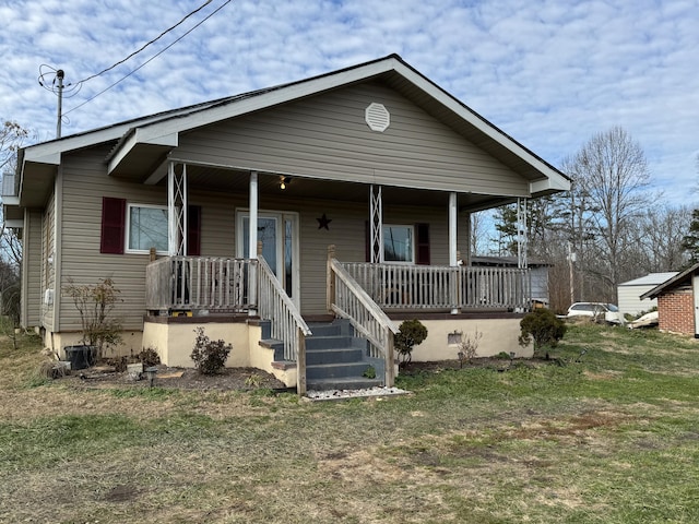 bungalow-style home featuring a porch