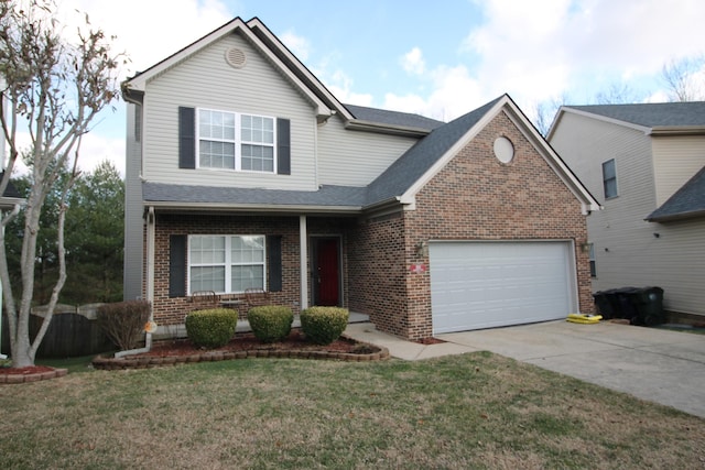 view of front property featuring a front yard