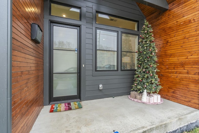 view of doorway to property