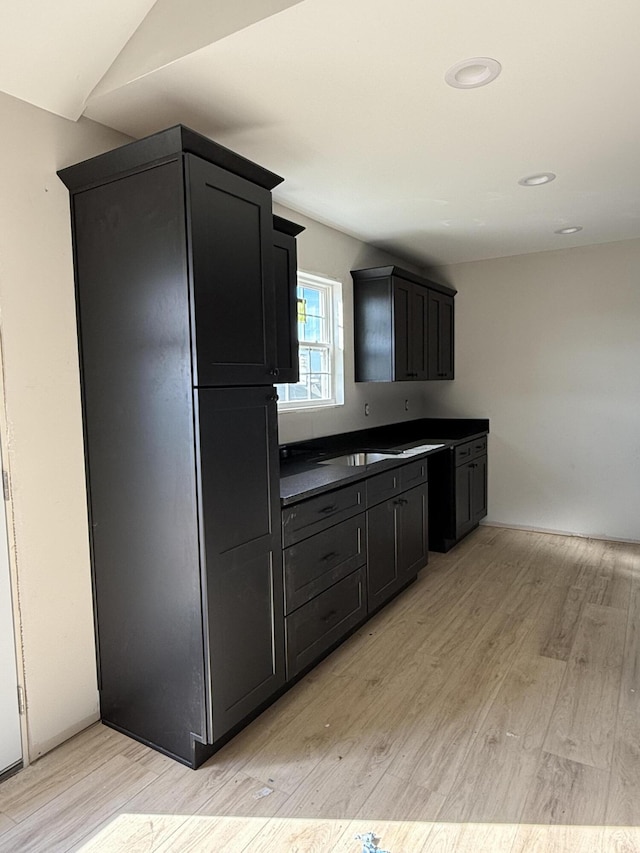 kitchen featuring light hardwood / wood-style flooring