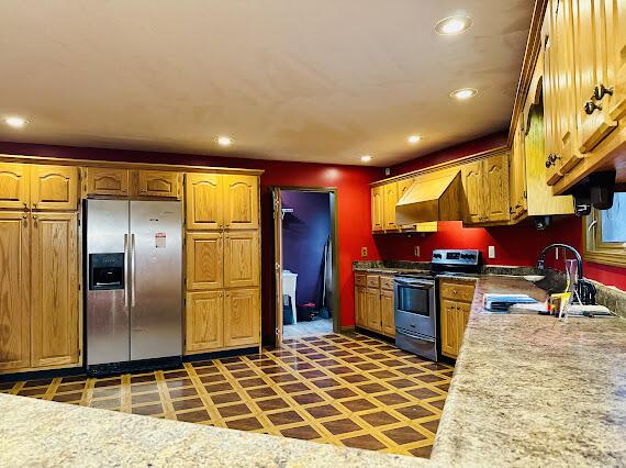 kitchen with sink and stainless steel appliances