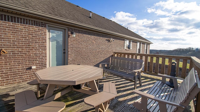 view of wooden terrace