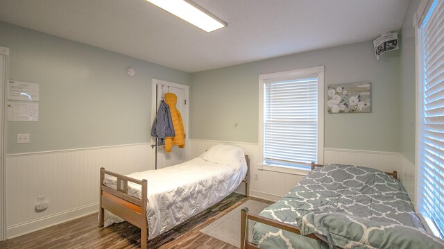 bedroom featuring hardwood / wood-style flooring