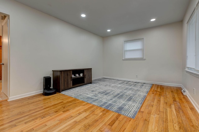 empty room featuring light hardwood / wood-style flooring