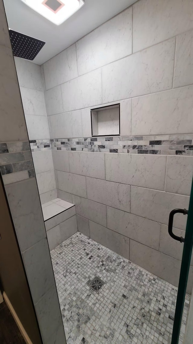 bathroom with walk in shower