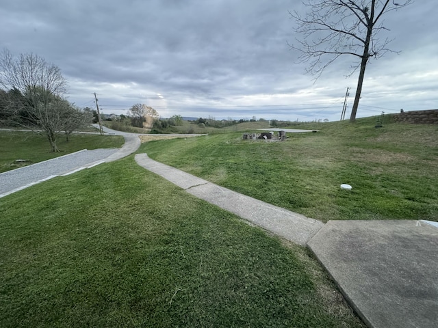 view of community with a lawn