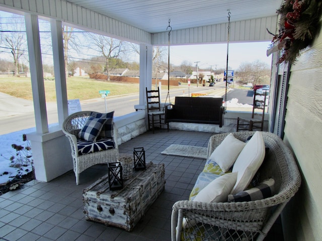 view of patio featuring covered porch