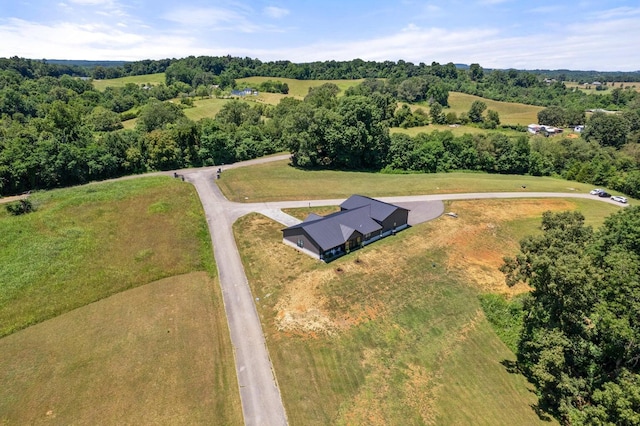 drone / aerial view featuring a rural view