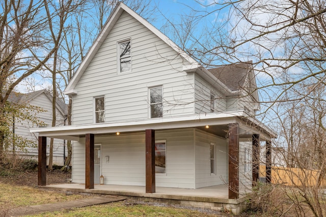 exterior space with covered porch