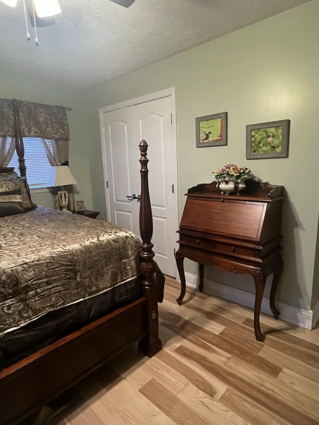 bedroom featuring light wood-type flooring