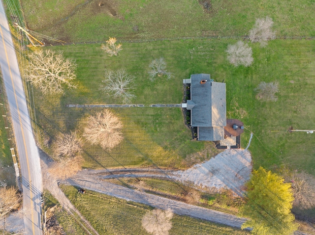 drone / aerial view with a rural view