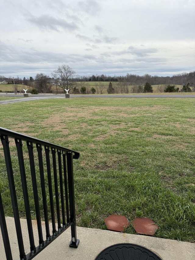 view of yard featuring a rural view