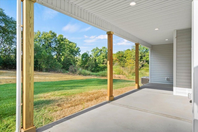 view of patio / terrace with central AC unit